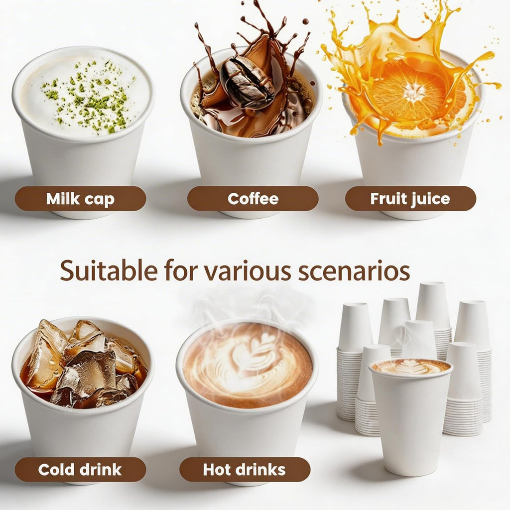 Paper Coffee Cups 12 oz 300 Count Bulk