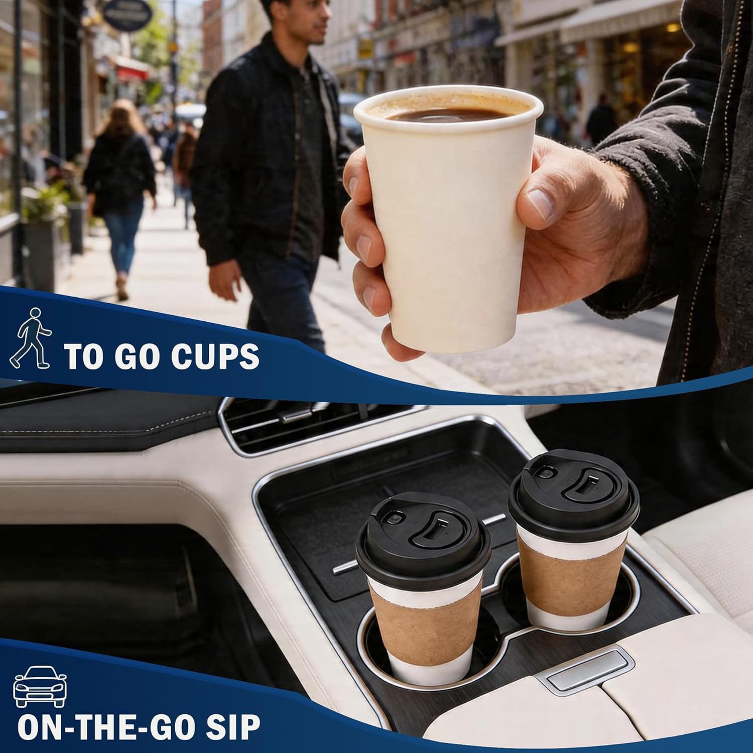 Paper Coffee Cups 12 oz 300 Count Bulk