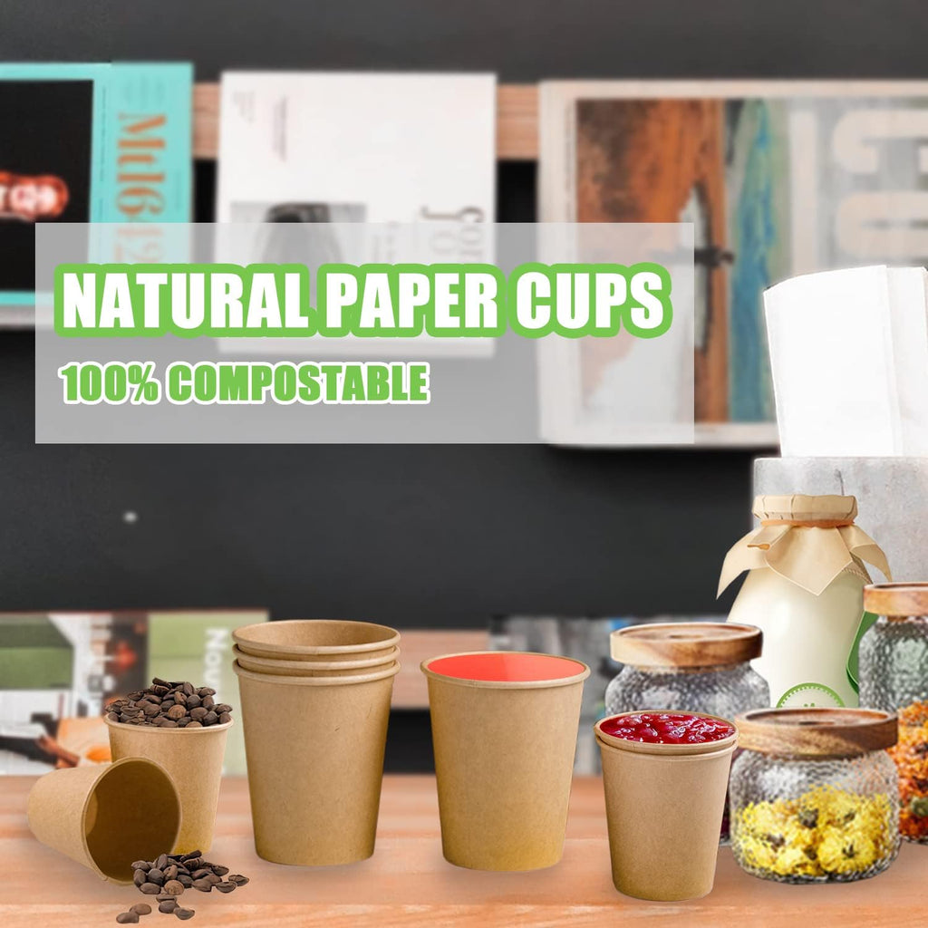 600 Pack 3 OZ Kraft Paper Cups, Disposable Bathroom Cups
