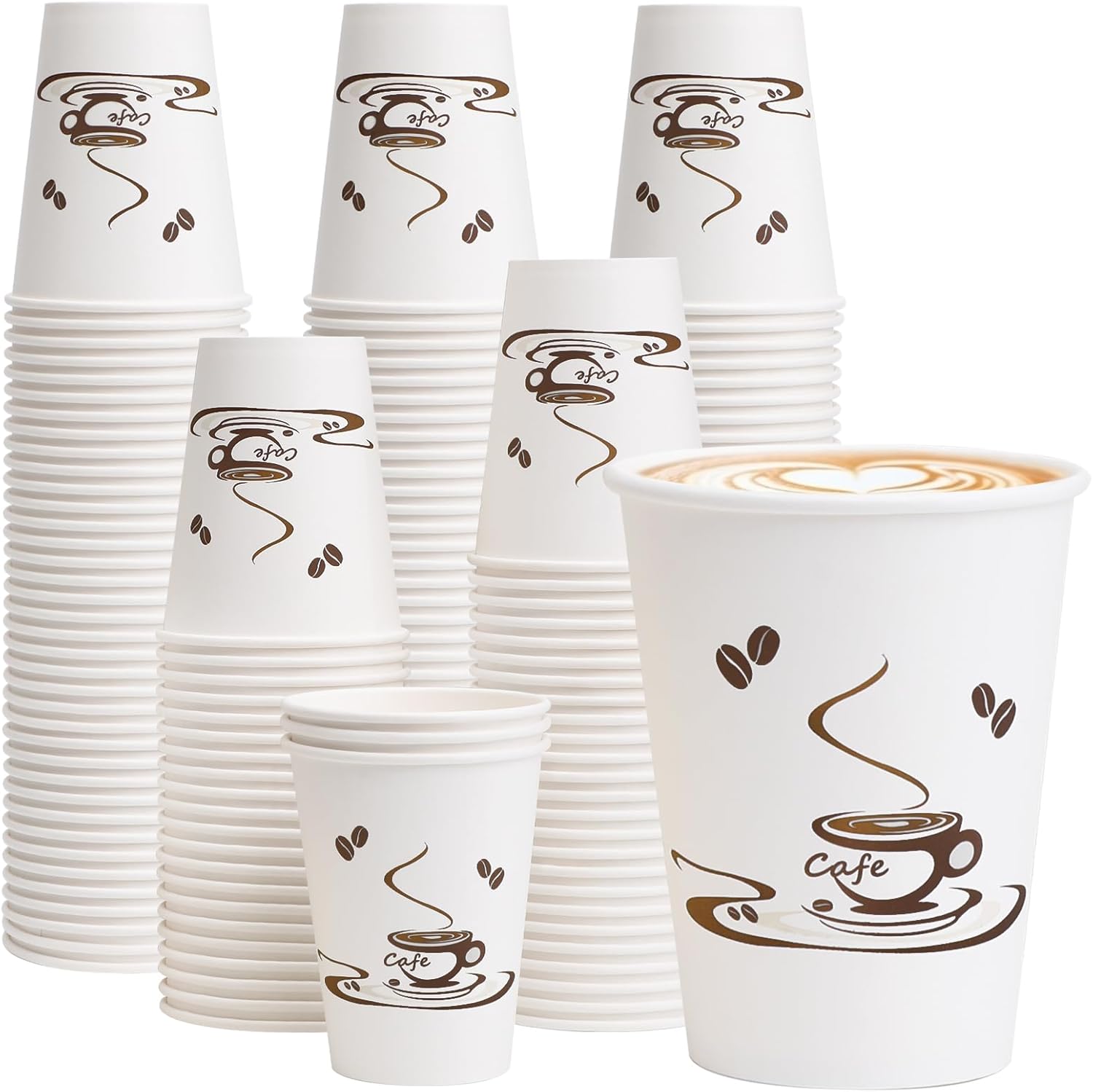 Coffee Cups 12 oz 240 Pack, Disposable Insulated Paper Cups