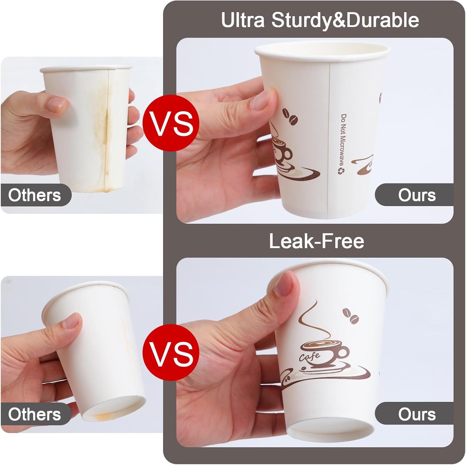Coffee Cups 12 oz 240 Pack, Disposable Insulated Paper Cups