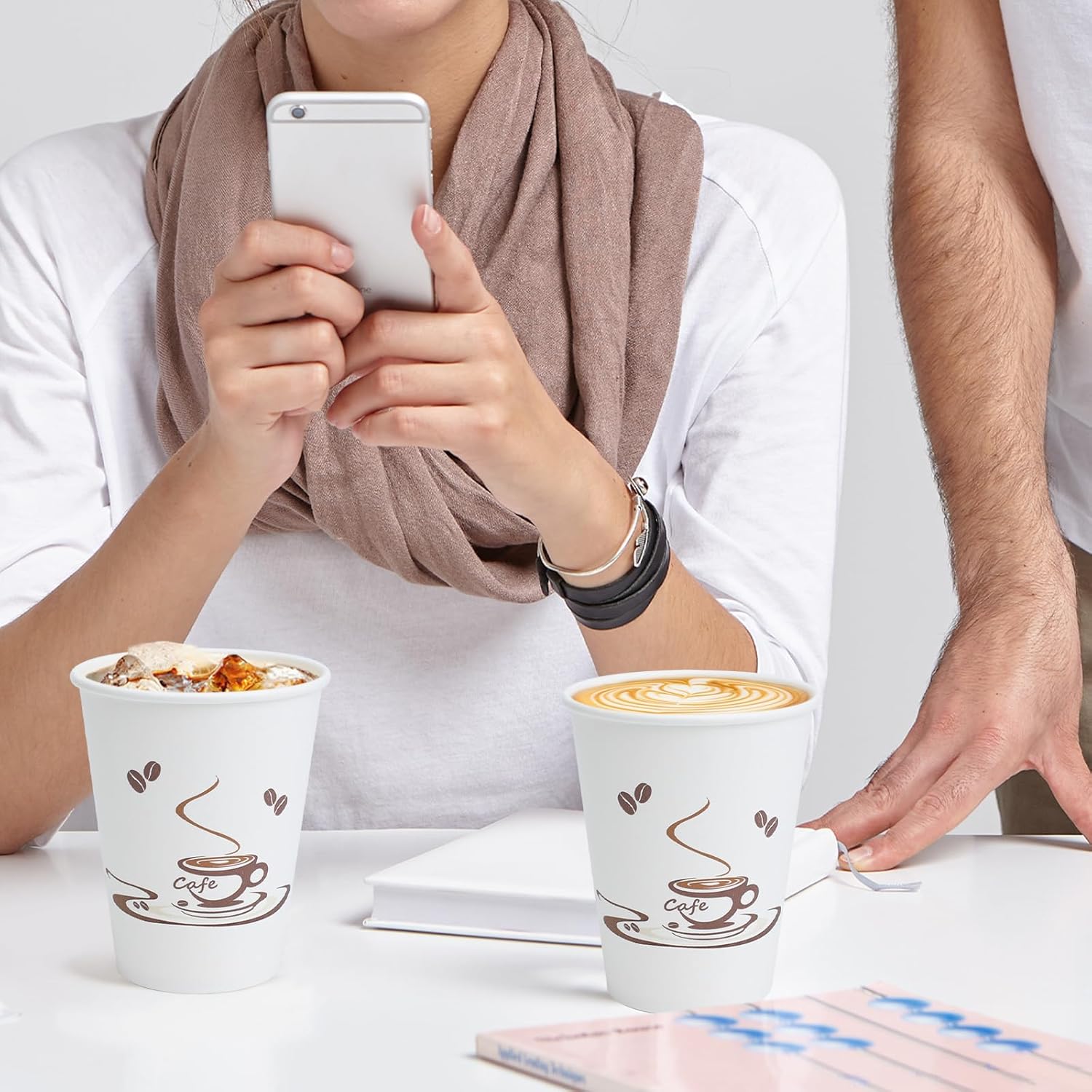 Coffee Cups 12 oz 240 Pack, Disposable Insulated Paper Cups